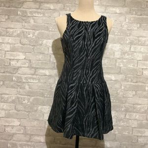 NEW Free People Dress Black Gray Drop Waist 0 Mini Party Cocktail Sleeveless